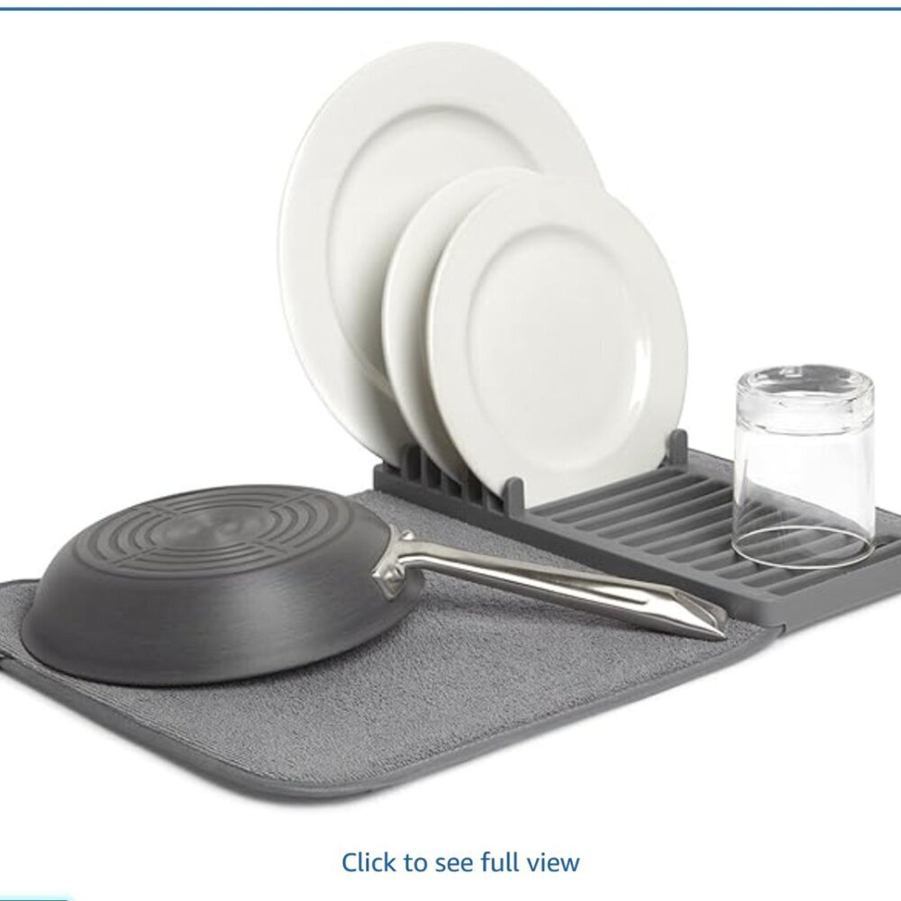 Umbra UDry Mini Dish Drying Mat in Gray - NBU